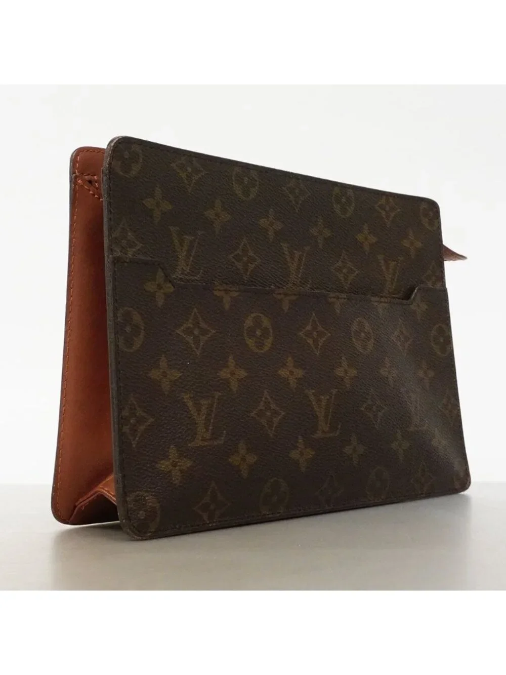 Louis Vuitton Clutch Monogram Pochette Homme Brown
